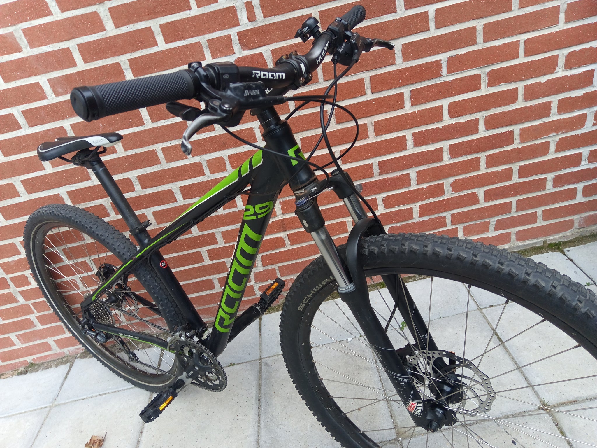 raam mountainbike Raam 29 in Black / Green – FlexiFix