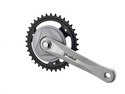 Crankset Prowheel silver, 170 mm, 3/32"